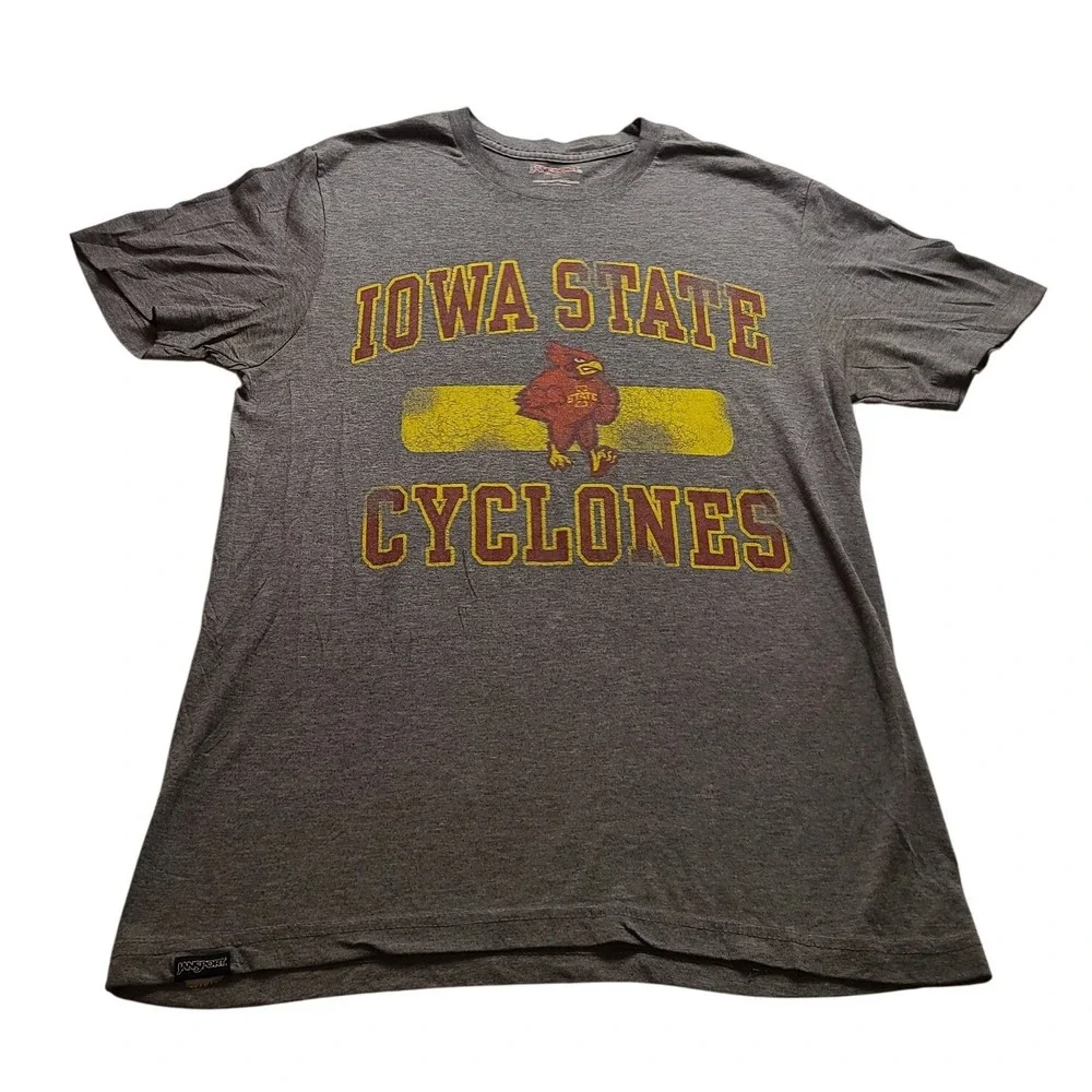 Jansport Iowa State Cyclones Men's Medium Gray Graphic T-Shirt NCAA Cy Cardinal